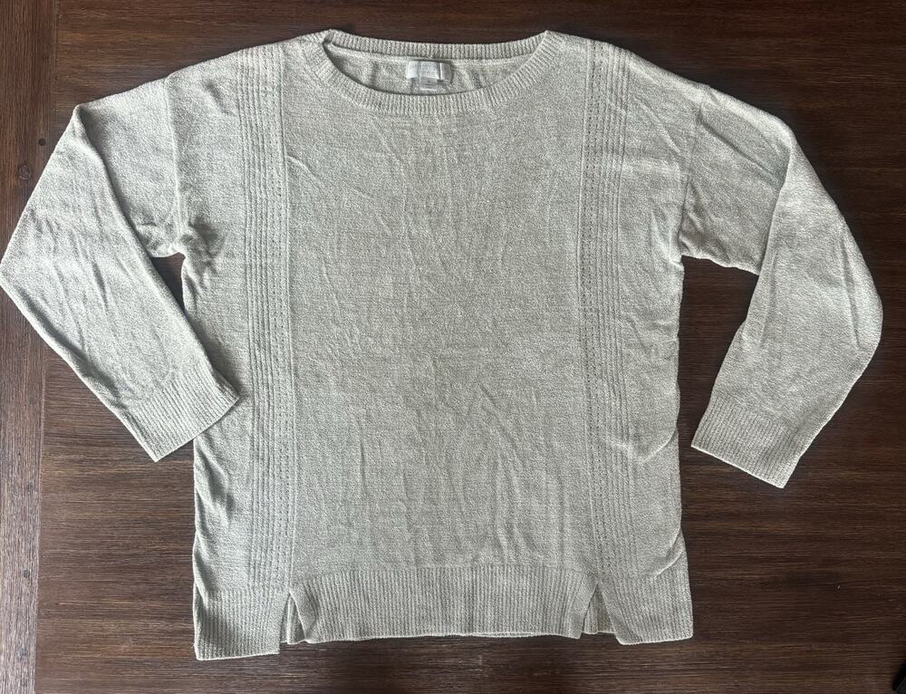 Barefoot Dreams Sweater Womens Medium Relaxed Sage Green CozyChic Ultra Lite
